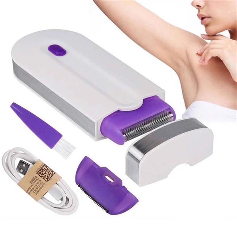 Kit de depilação indolor USB recarregável. Depiladora a laser para corpo, rosto, perna, área do biquíni.